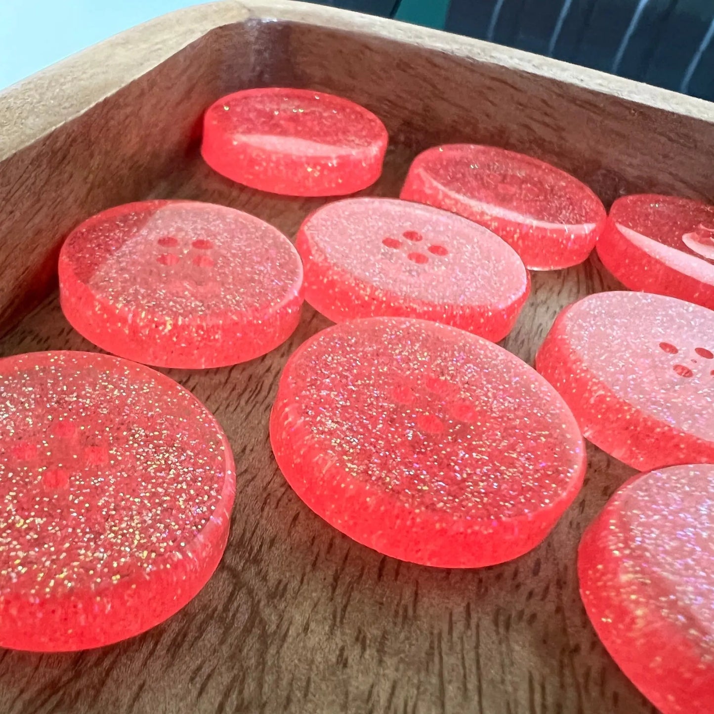 håndlavede glimmer knapper. håndlavede glitter knapper pink