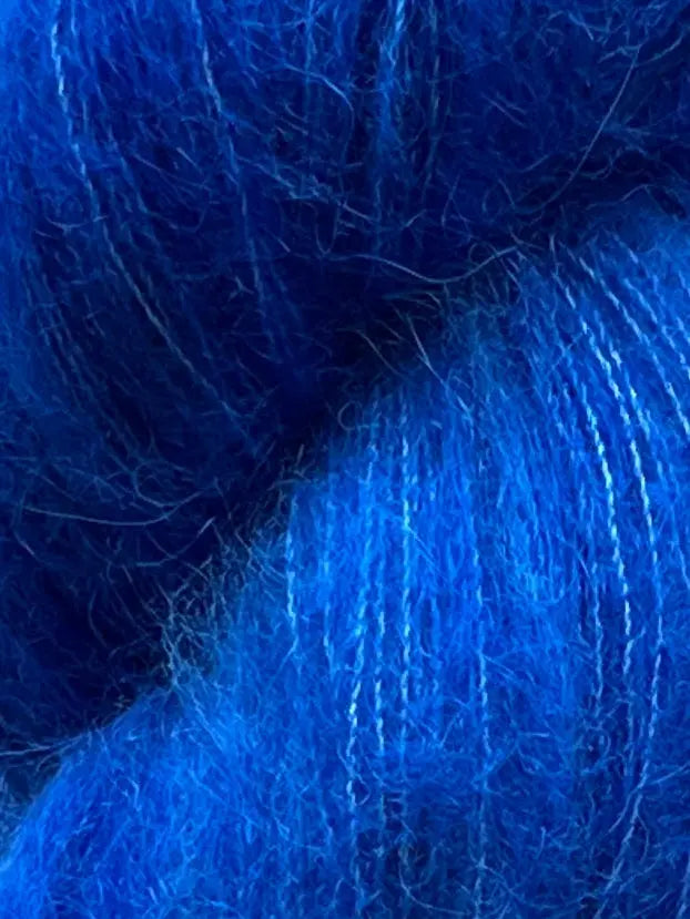 Suri Alpaca Silk, Royal Blue M-L Sjøgren Håndfarvet Garn