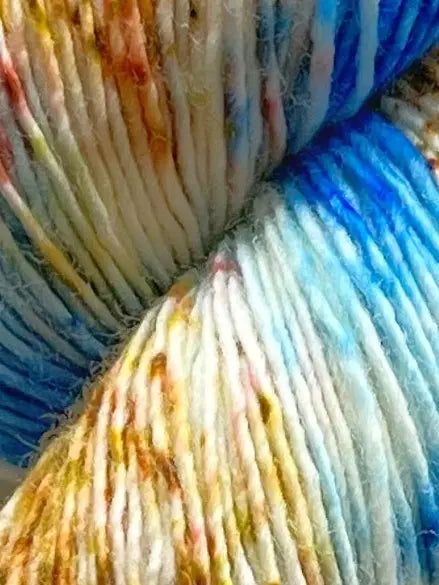 Single Merino, Blue Splash M-L Sjøgren Håndfarvet Garn
