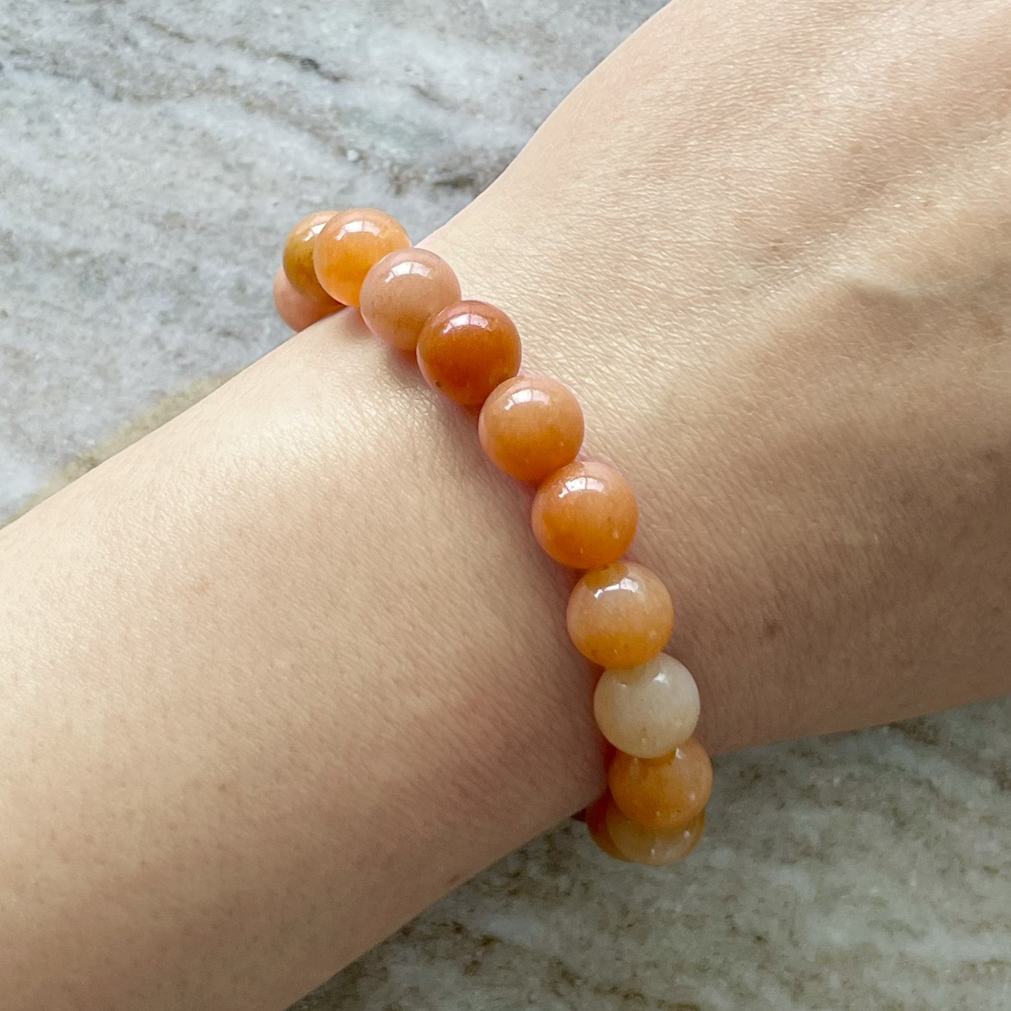 Orange Aventurin Armbånd