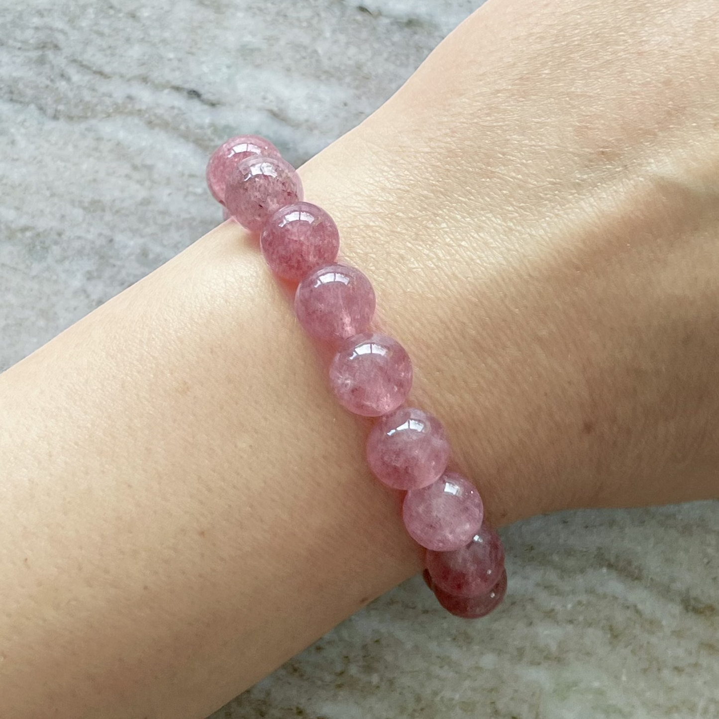 Jordbærkvarts Armbånd