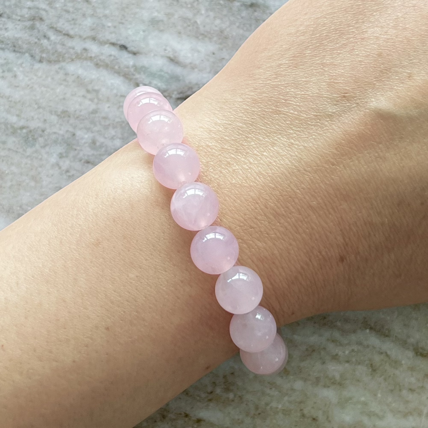 Rosa Kvarts Armbånd
