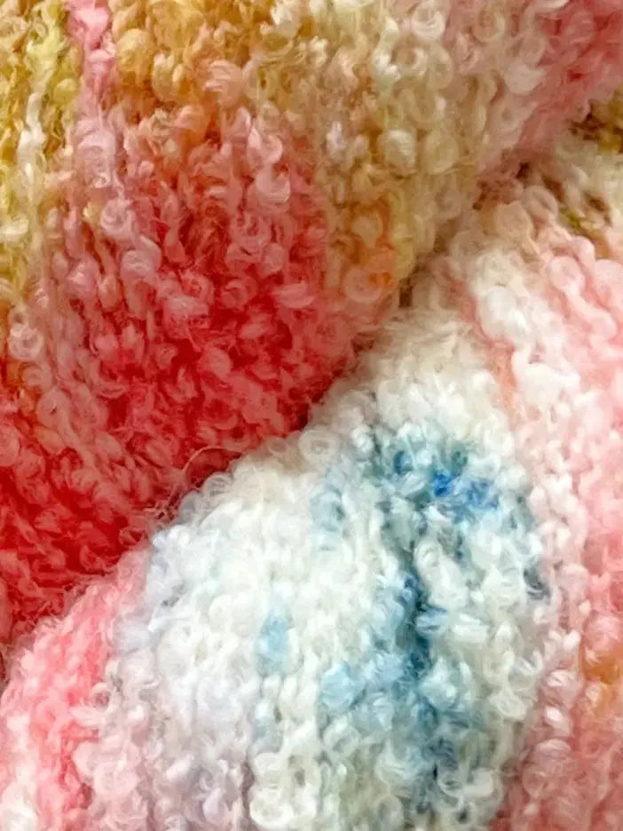 Merino Bouclé, Flamingo Lagoon M-L Sjøgren Håndfarvet Garn