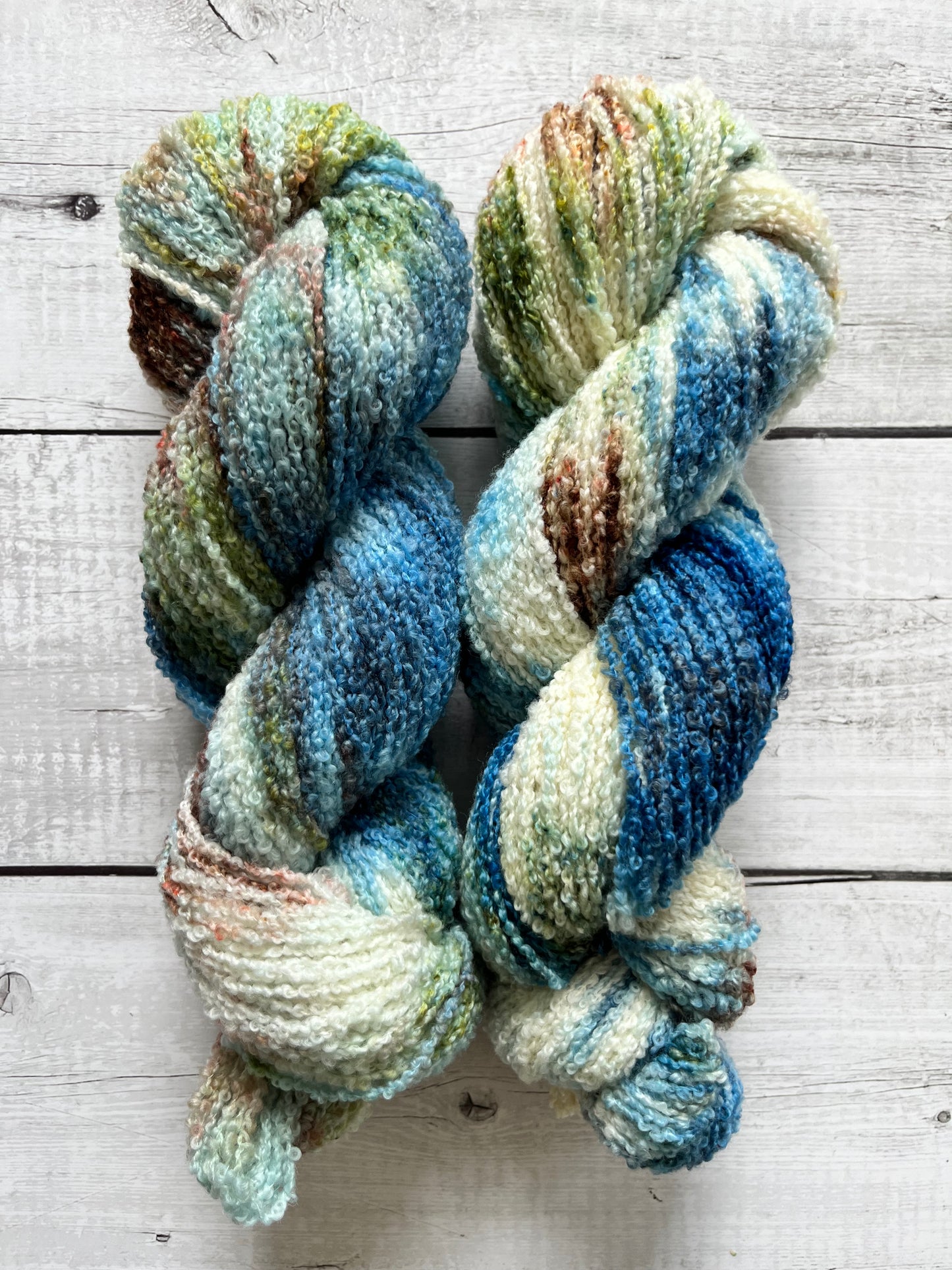 Mix-Selv Håndfarvet Garn, Merino Bouclé