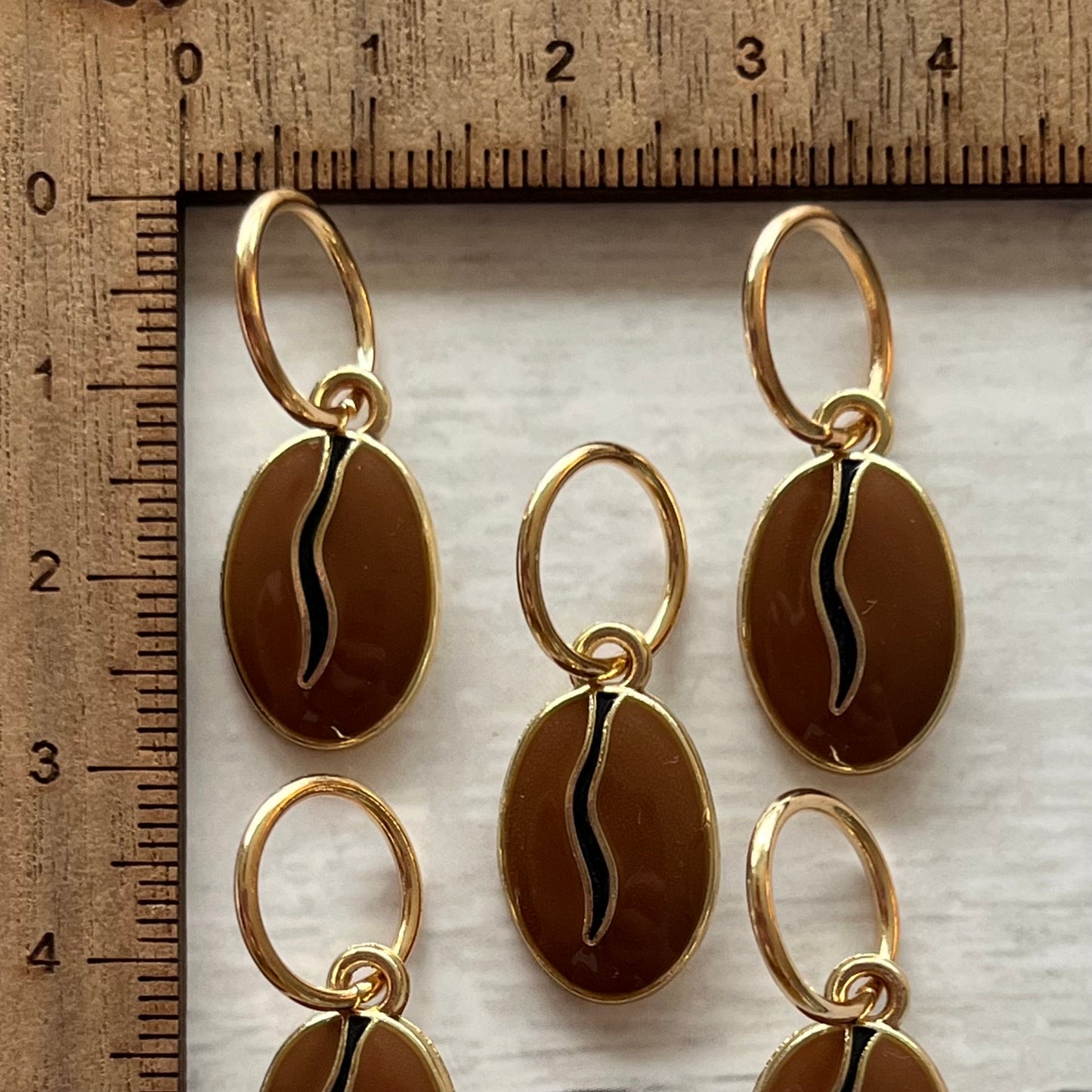 Kaffebønne Strikkemarkør