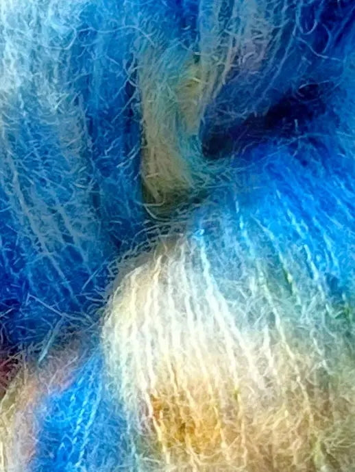 Suri Alpaca Silk, Blue Splash M-L Sjøgren Håndfarvet Garn