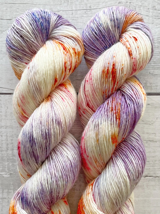 Single Merino, Summer Glow M-L Sjøgren Håndfarvet Garn