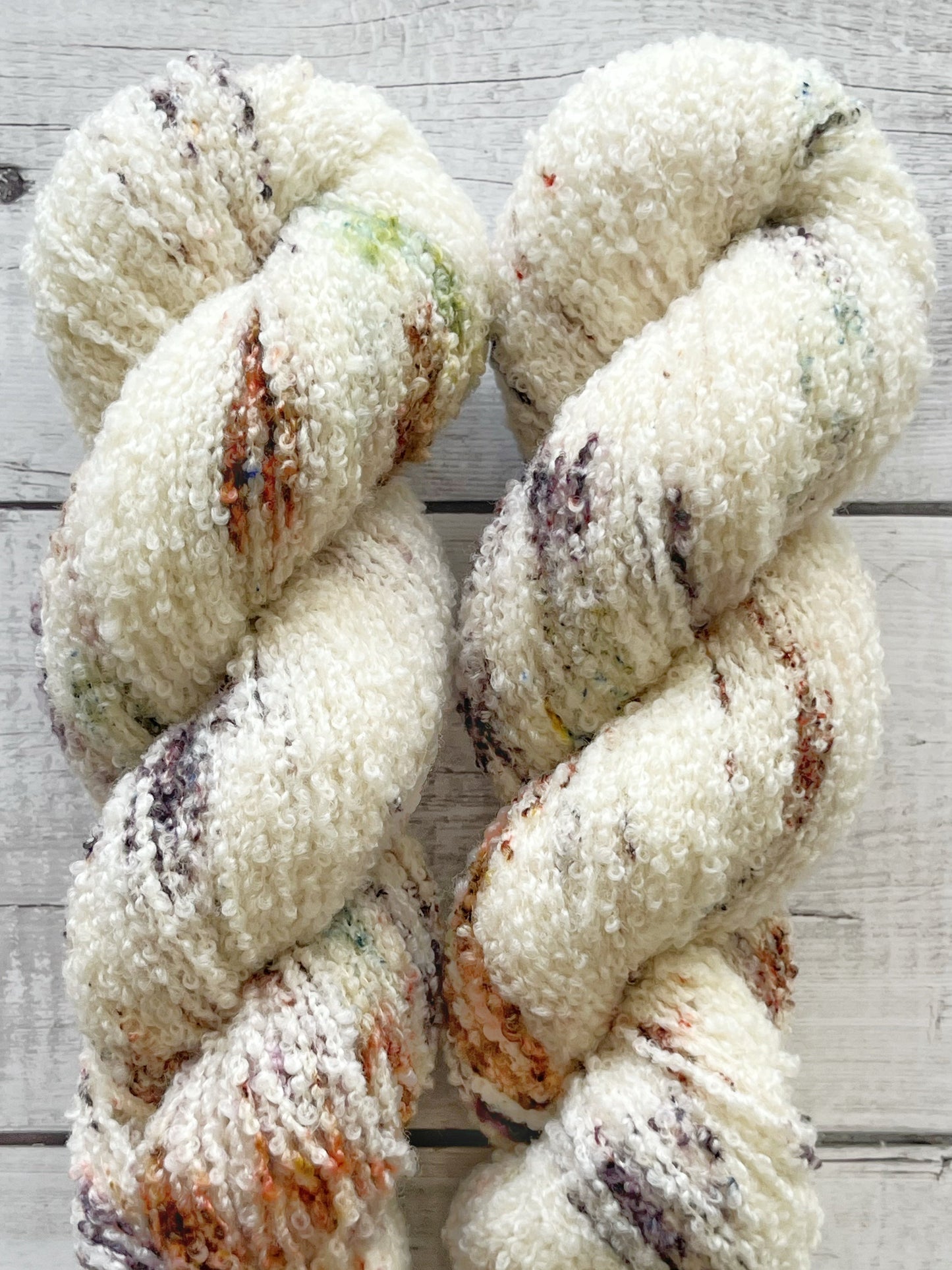 Merino Bouclé, Seaweed M-L Sjøgren Håndfarvet Garn