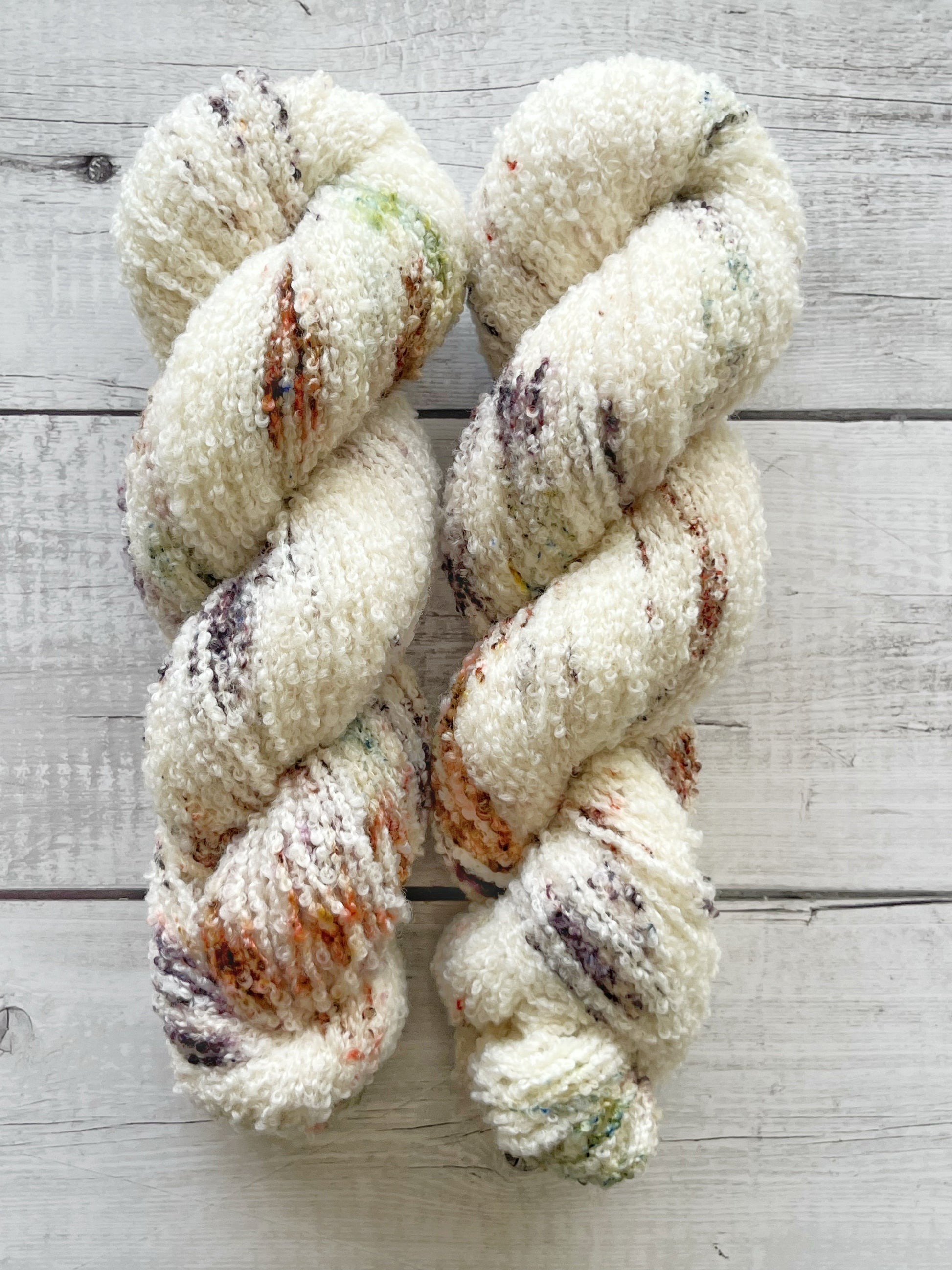 Merino Bouclé, Seaweed M-L Sjøgren Håndfarvet Garn