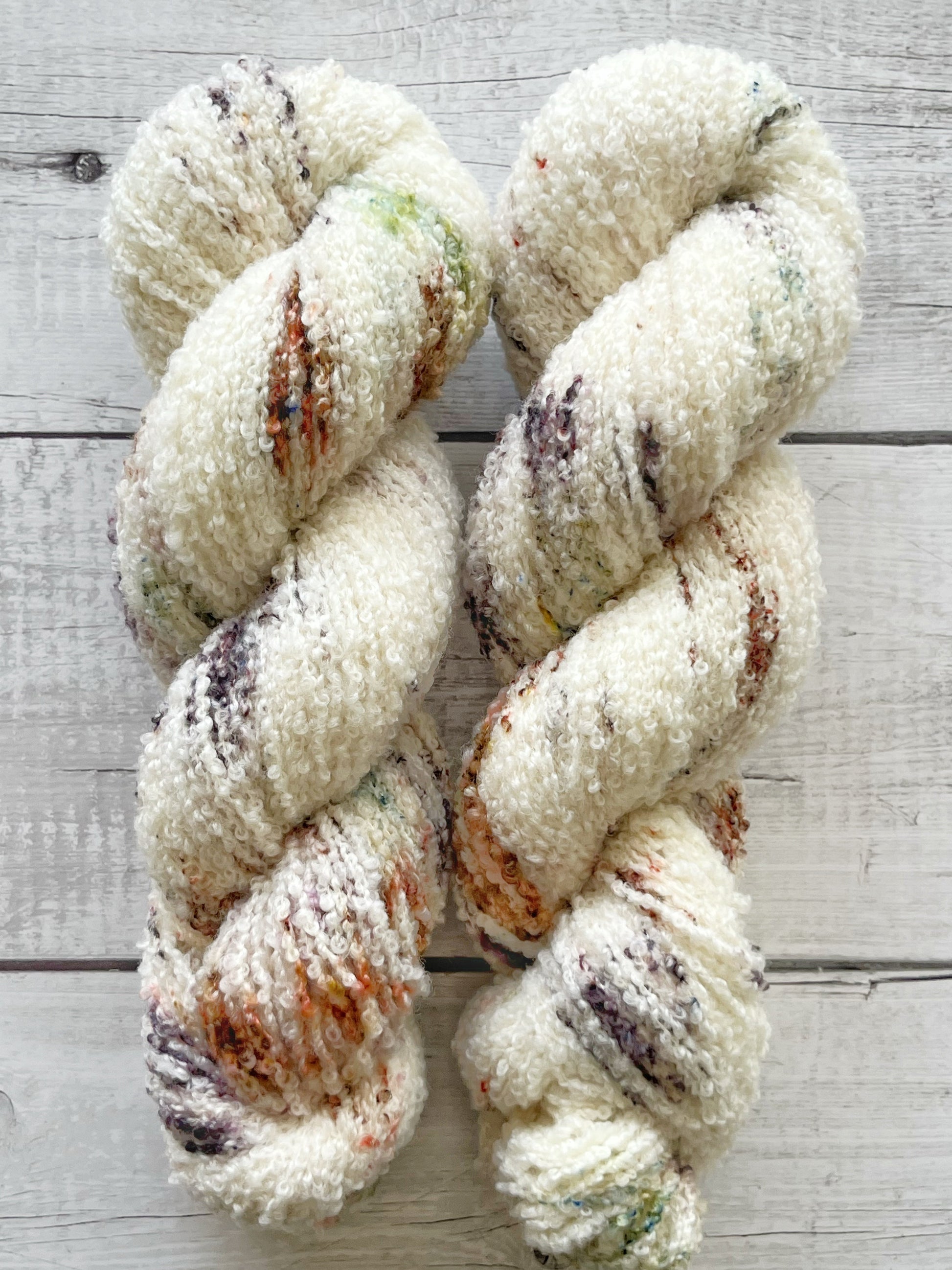 Merino Bouclé, Seaweed M-L Sjøgren Håndfarvet Garn