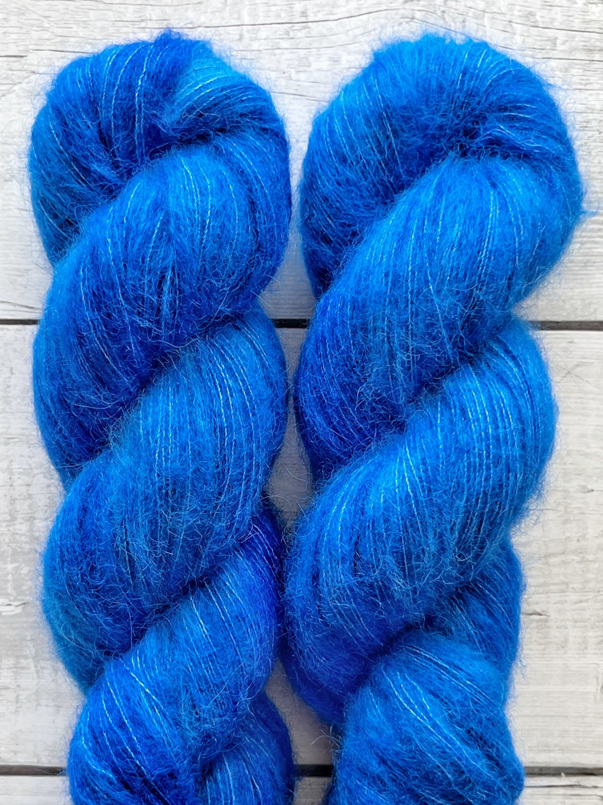 Suri Alpaca Silk, Royal Blue M-L Sjøgren Håndfarvet Garn