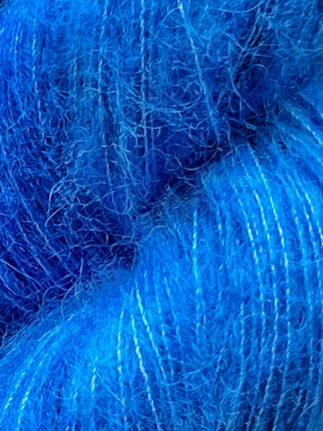 Suri Alpaca Silk, Royal Blue M-L Sjøgren Håndfarvet Garn