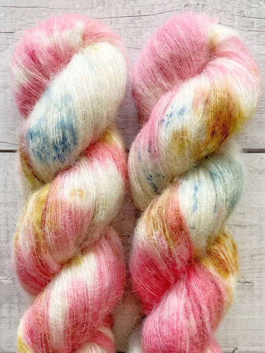 Suri Alpaca Silk, Flamingo Lagoon M-L Sjøgren Håndfarvet Garn