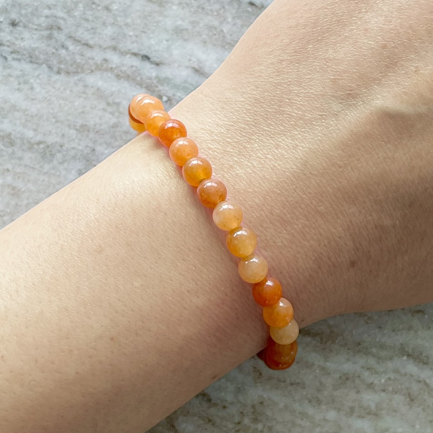 Orange Aventurin Armbånd