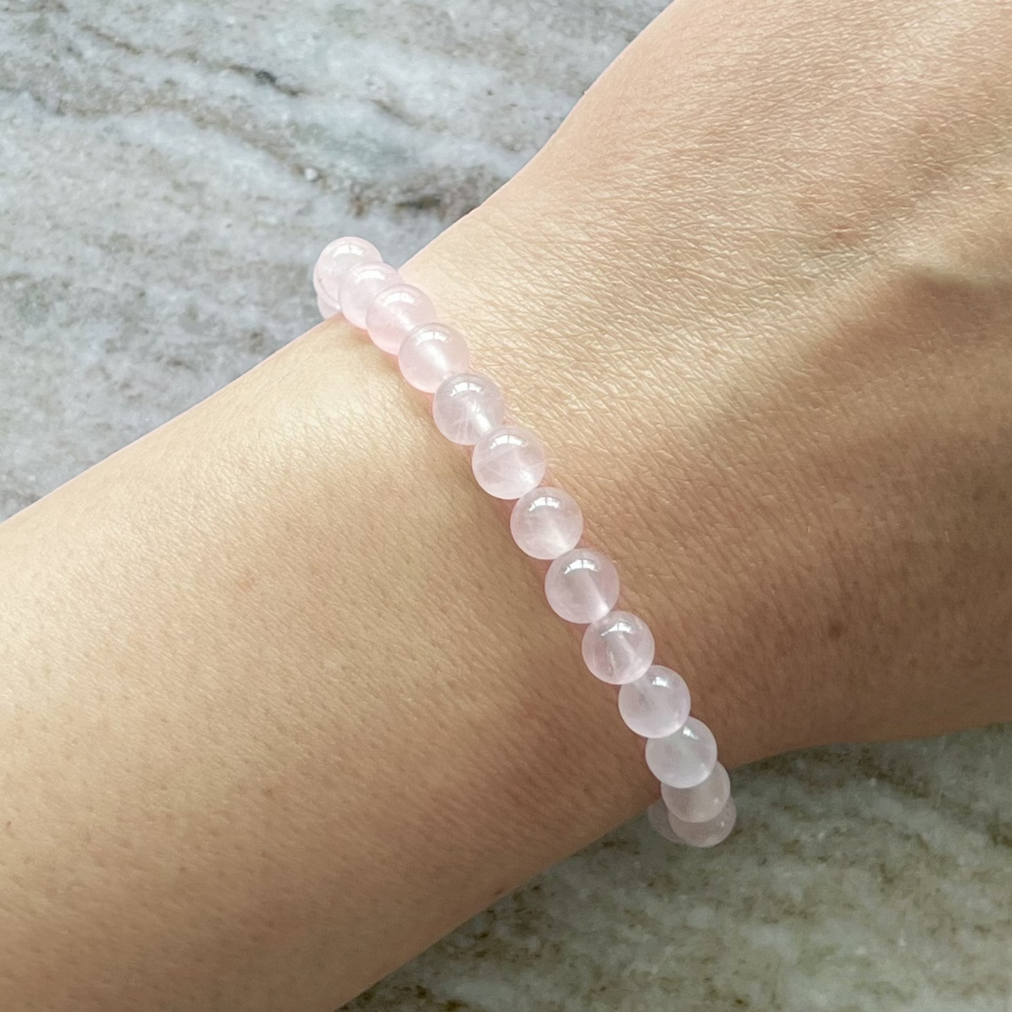 Rosa Kvarts Armbånd