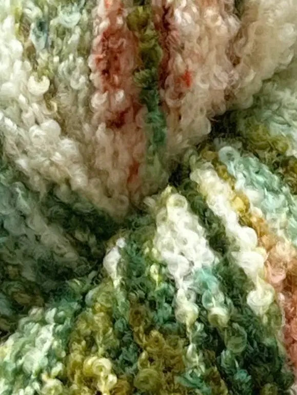 Merino Bouclé, Camouflage M-L Sjøgren Håndfarvet Garn