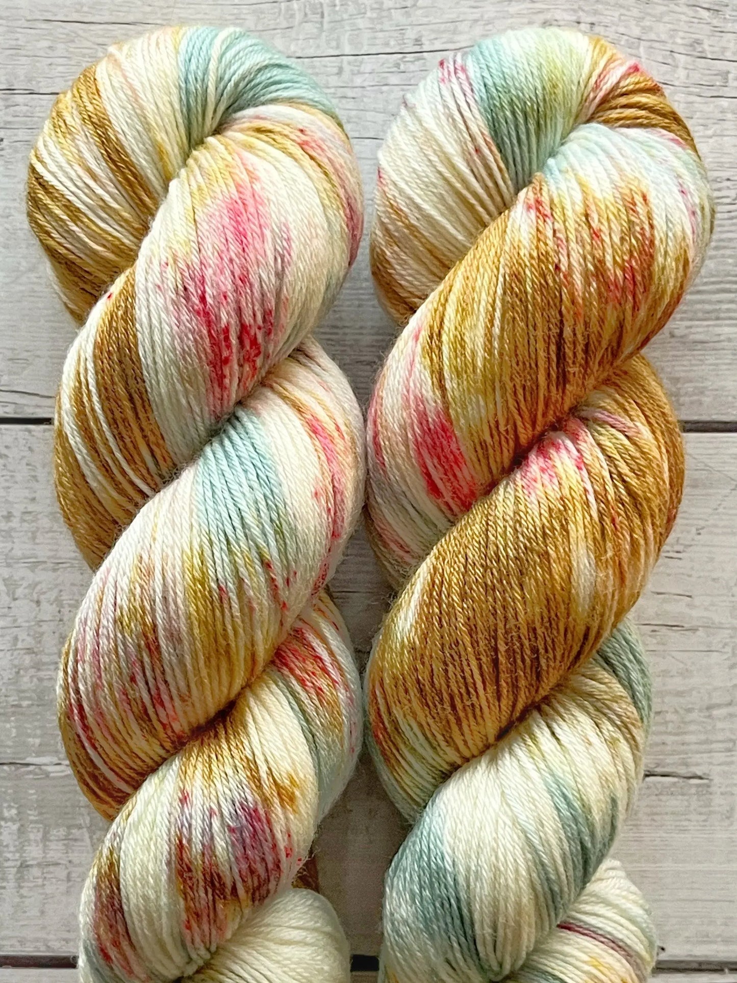 Håndfarvet garn Merino Bamboo, Honey Blossom