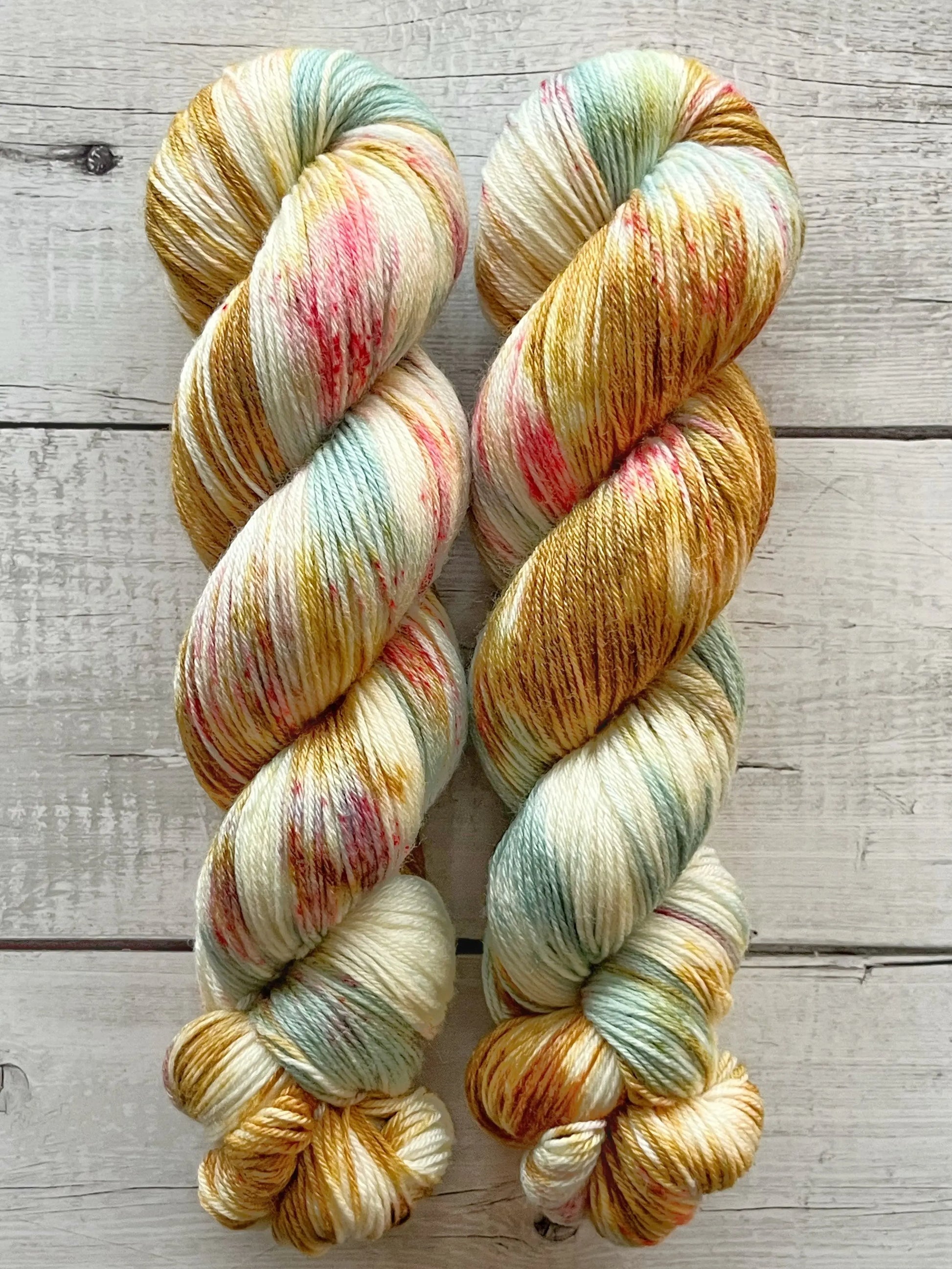 Håndfarvet garn Merino Bamboo, Honey Blossom
