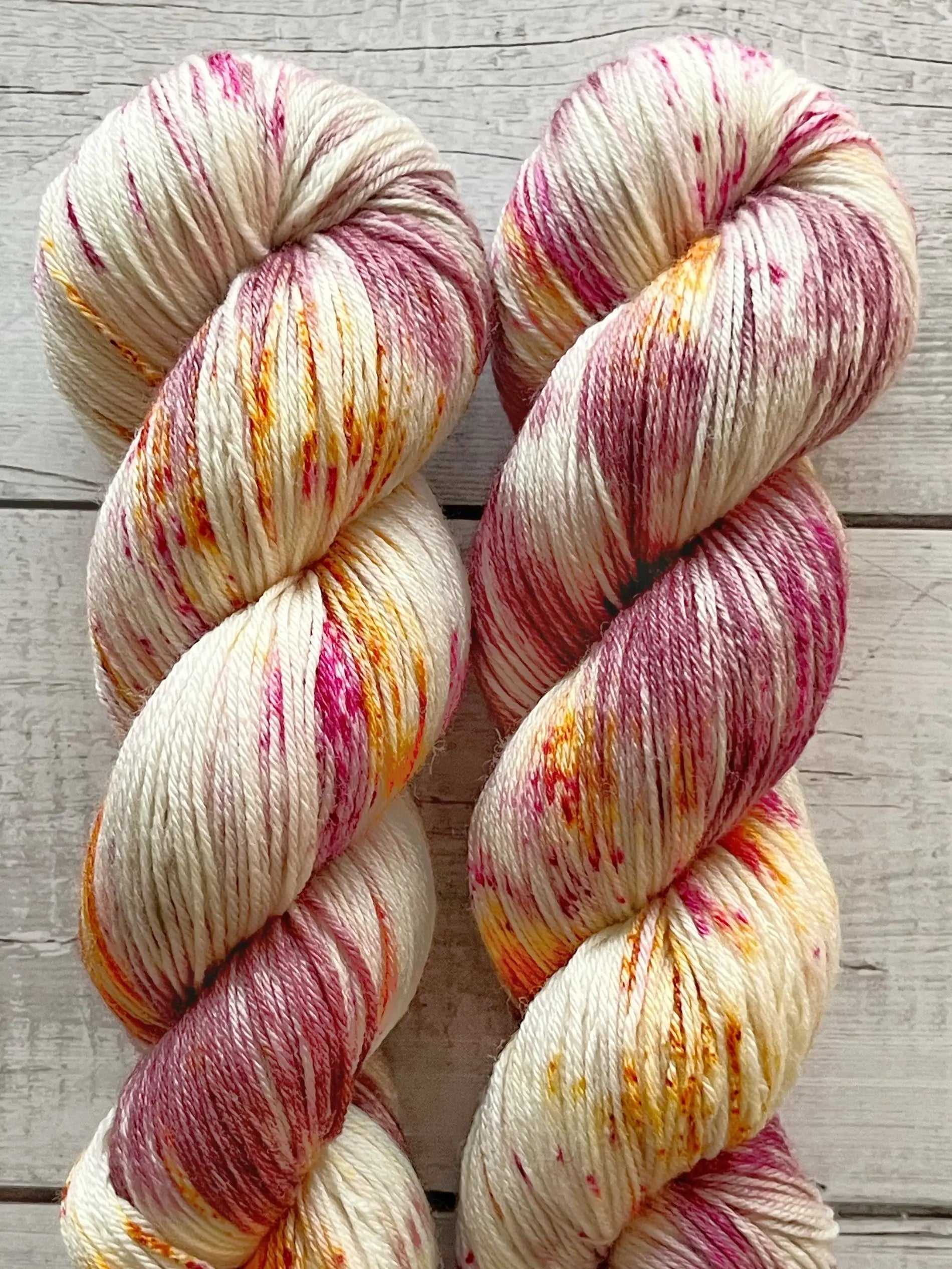 Merino Bamboo, Pink Sunset M-L Sjøgren Håndfarvet Garn