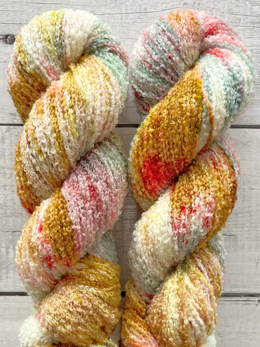 Merino Bouclé, Honey Blossom M-L Sjøgren Håndfarvet Garn