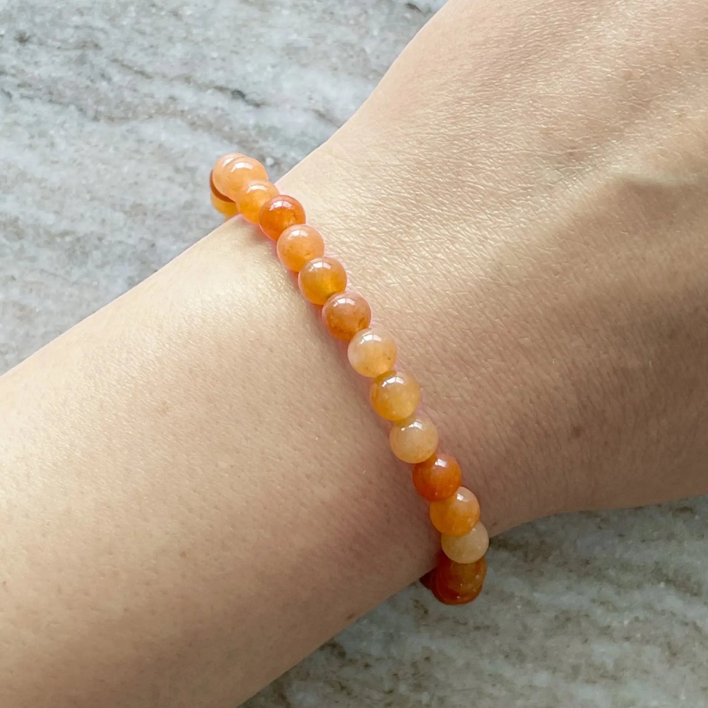 Orange Aventurin Armbånd M-L Sjøgren Armbånd