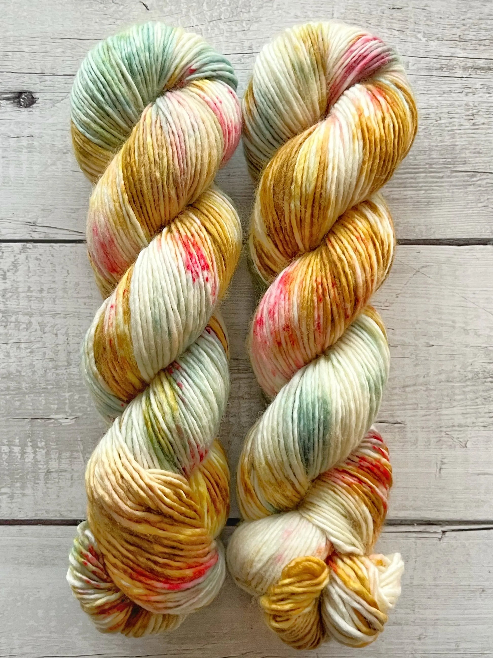 Håndfarvet garn Single Merino DK, Honey Blossom