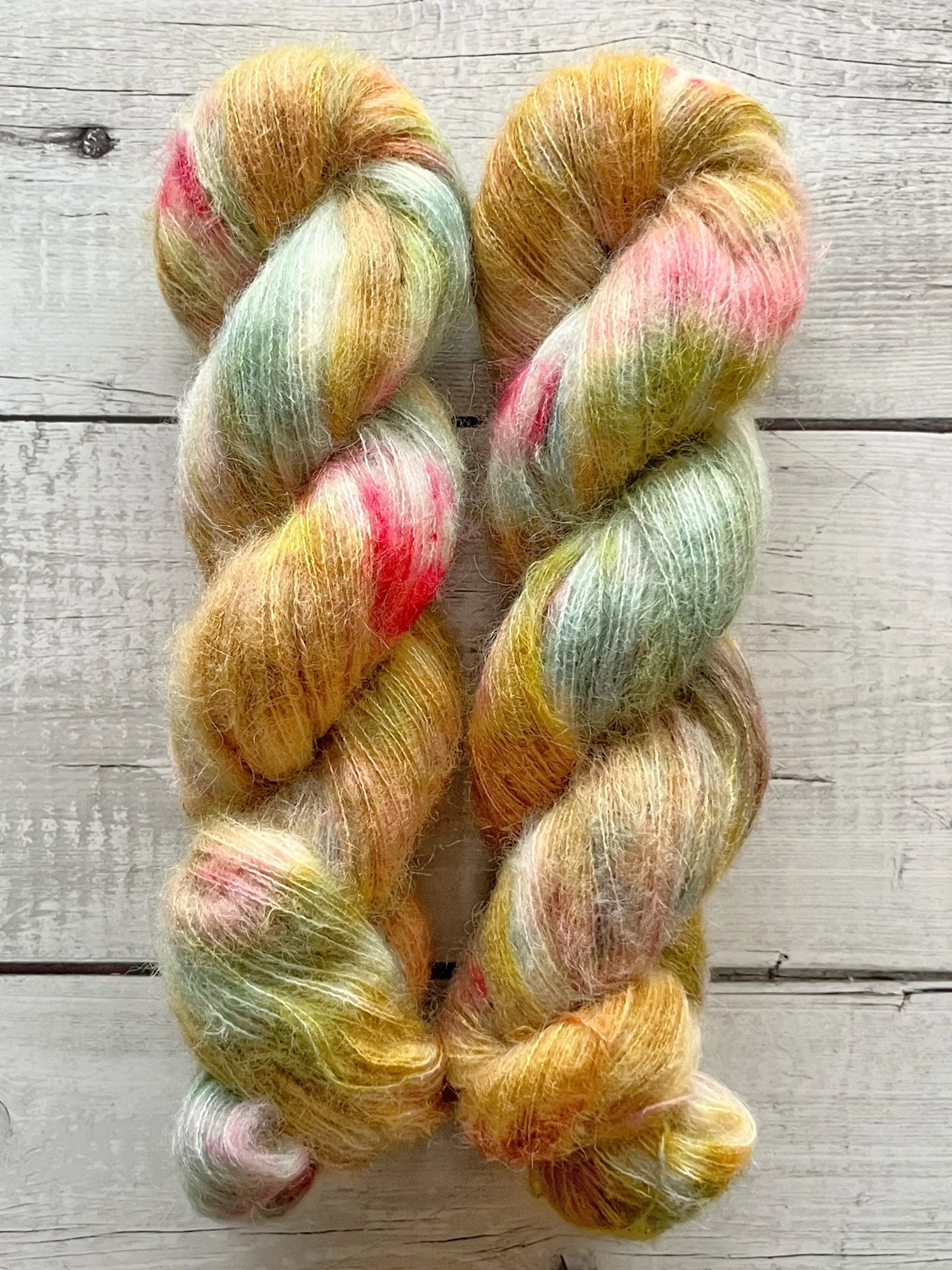 Håndfarvet garn Suri Alpaca Silk, Honey Blossom