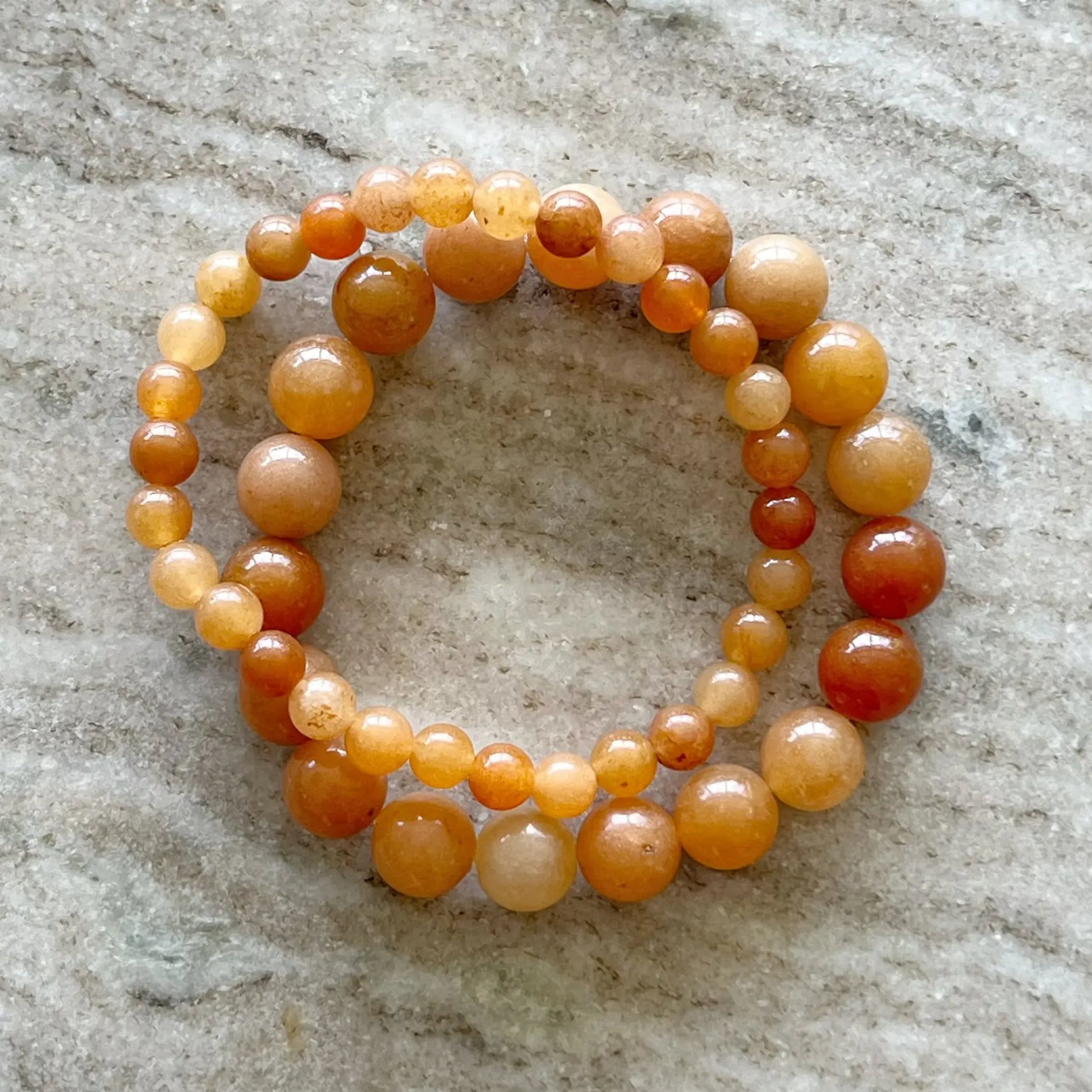Orange Aventurin Armbånd M-L Sjøgren Armbånd