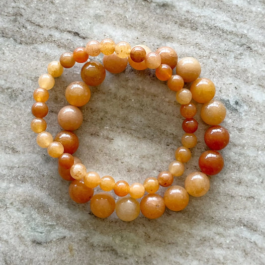 Orange Aventurin Armbånd M-L Sjøgren Armbånd